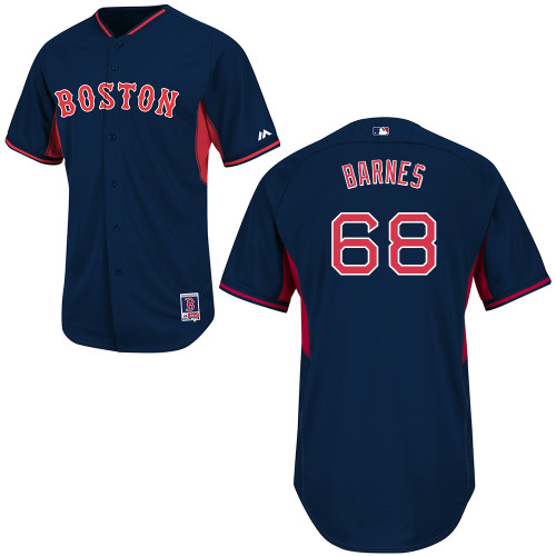 Matt Barnes #68 MLB Jersey-Boston Red Sox Men's Authentic 2014 Road Cool Base BP Navy Baseball Jersey